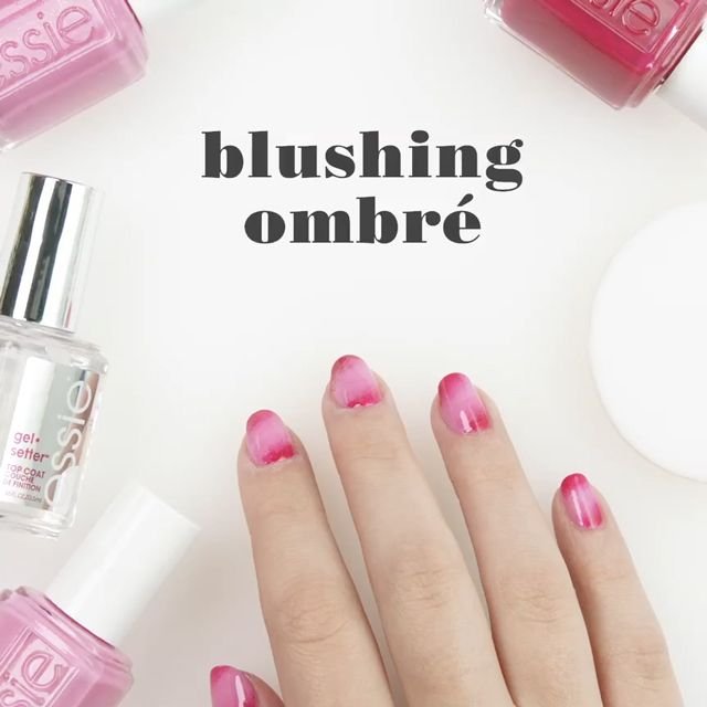 decoración de uñas blushing ombre