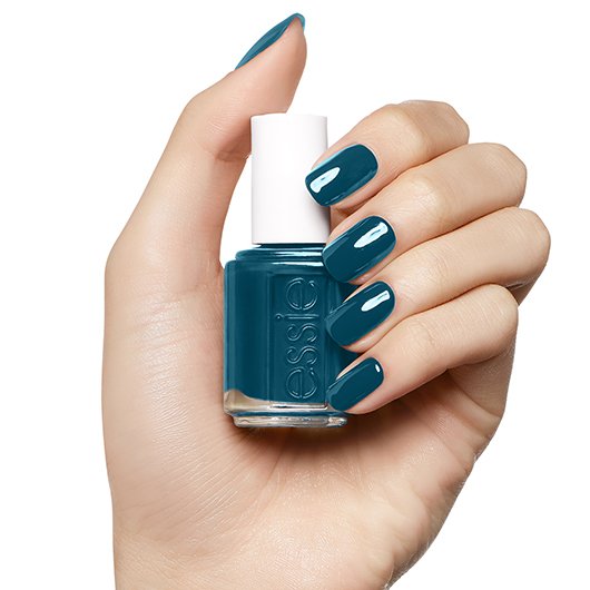 go overboard - esmalte de uñas y color de uñas azul turquesa oscuro - essie