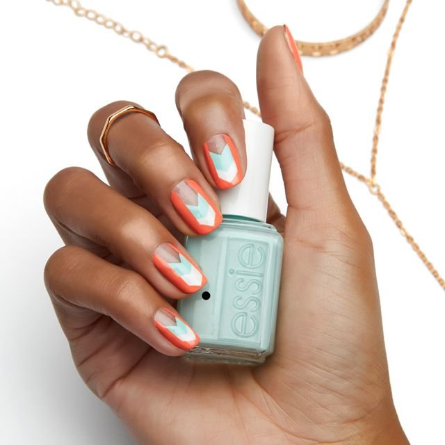 decoración de uñas banded arrows