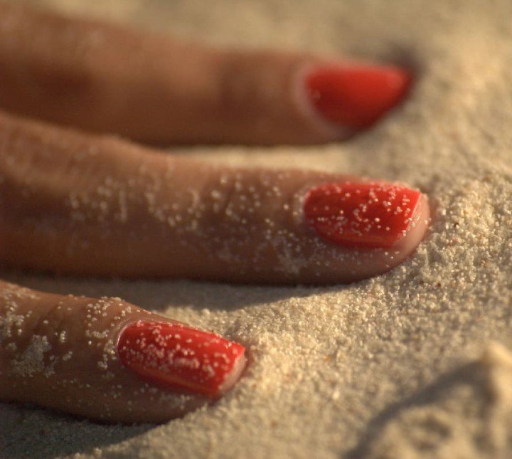 uñas efecto arena