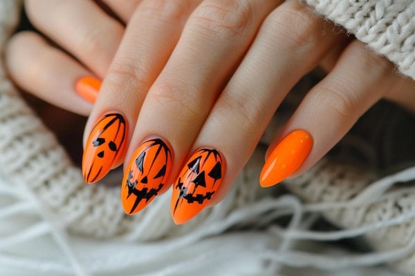 uñas calabazas