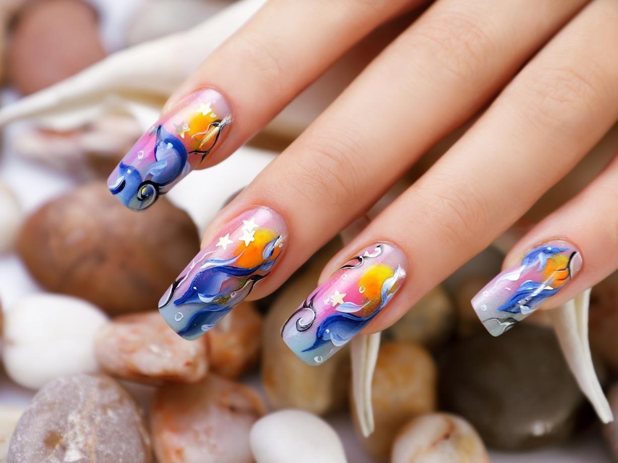 uñas efecto mar