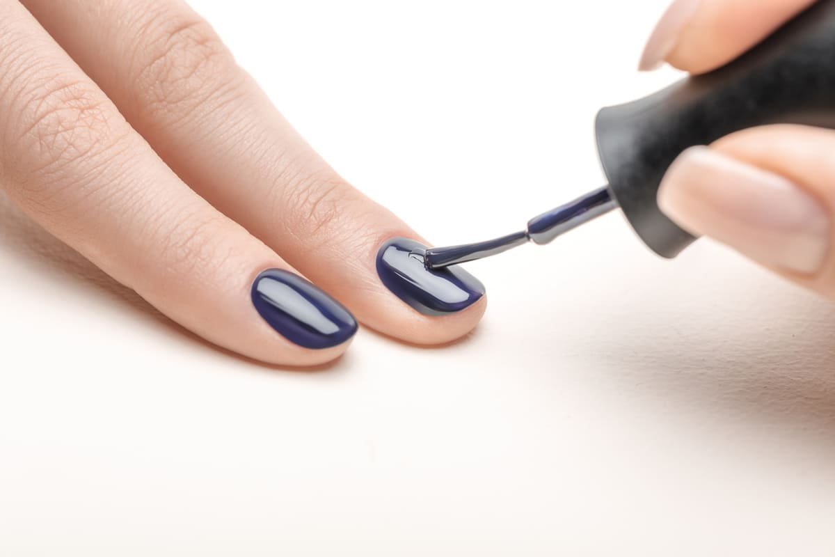 uñas navy blue