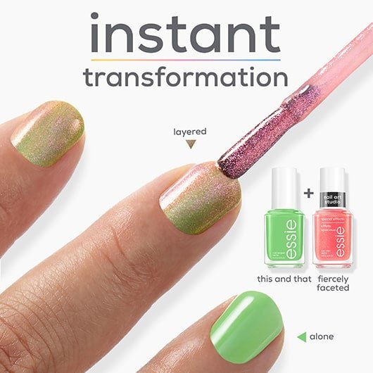essie nail polish this and that with fiercely faceted instant trasnformation