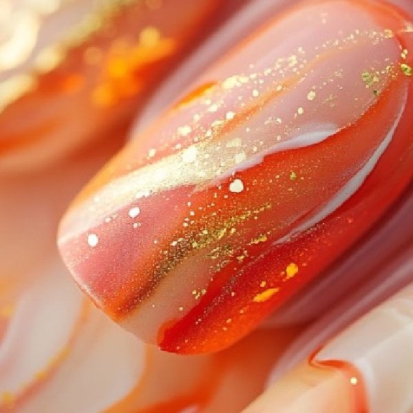 uñas acuarela