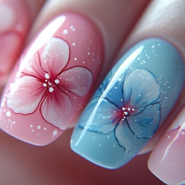 manicura acuarela